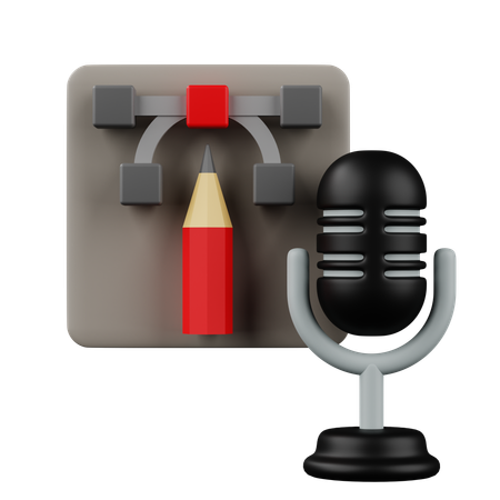 Conception de podcasts  3D Icon