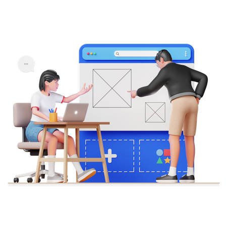 Conception d'interface utilisateur Web  3D Icon