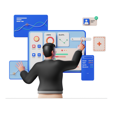 Conception du tableau de bord  3D Icon