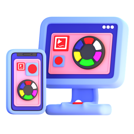 Conception réactive  3D Icon