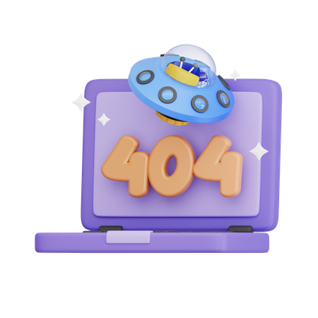 Page d'erreur 404 de conception de sites Web  3D Icon