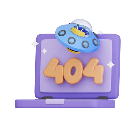 Page d'erreur 404 de conception de sites Web  3D Icon