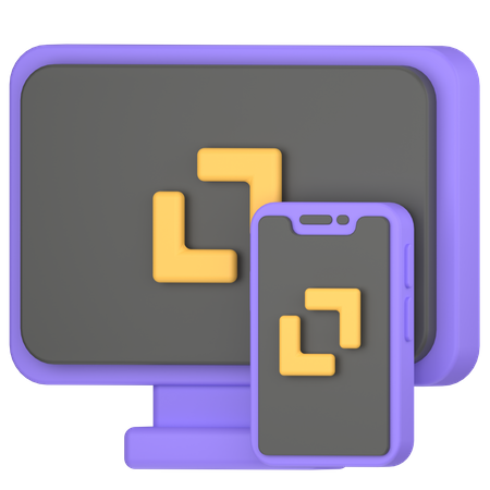 Site Web adaptatif  3D Icon