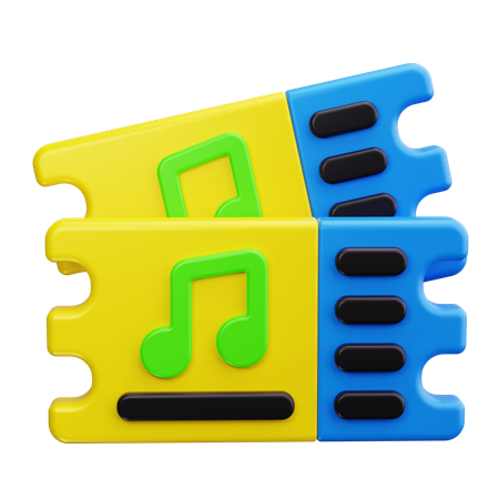 コンサートチケット  3D Icon