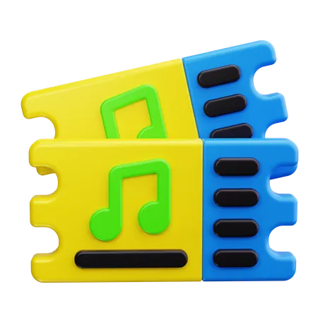 コンサートチケット  3D Icon