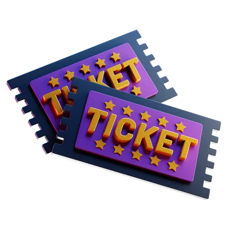 Concert Ticket  3D Icon