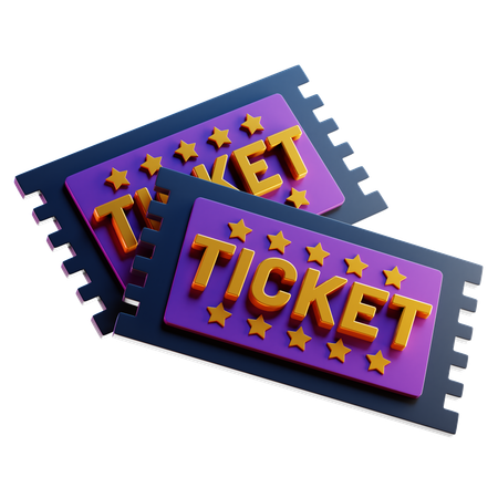 Concert Ticket  3D Icon