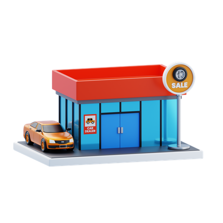 Concessionnaires automobiles  3D Icon