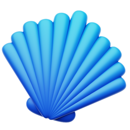 Concha azul  3D Icon