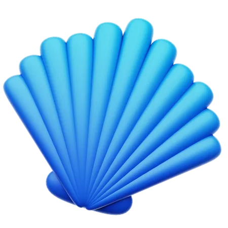 Concha azul  3D Icon