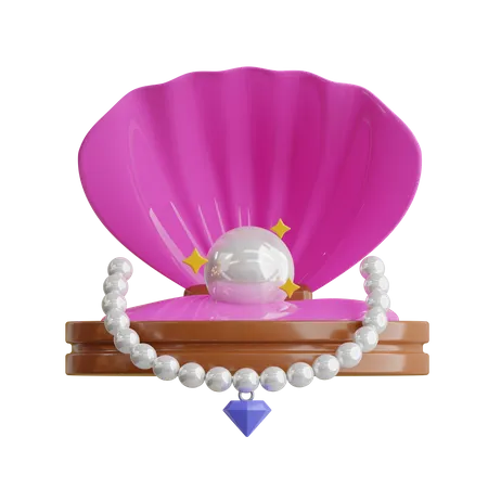 Concha de perla  3D Icon