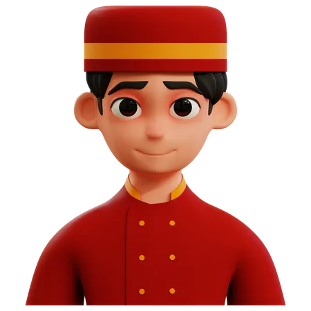 Concierge Man Avatar  3D Icon