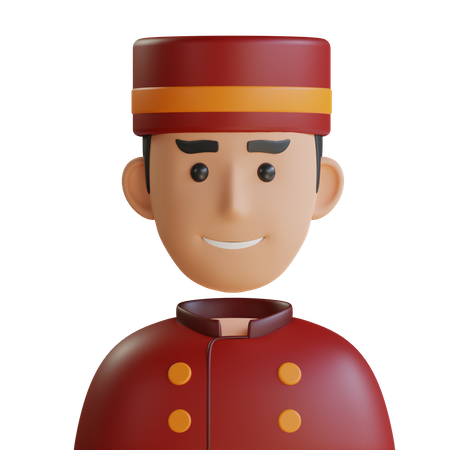 Concierge-Mann  3D Icon
