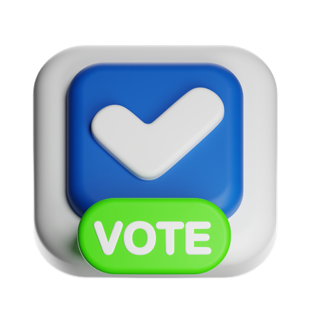 Concordar votar  3D Icon