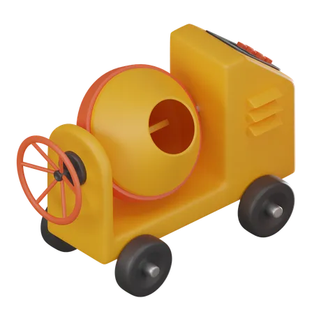 Concrete Mixer Symbol Of Industrial Development And Architectural Progress Perfect For Construction Themed Projects And Design Concepts 3 D Render Illustration 3D Icon