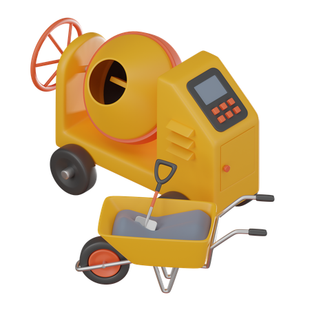 Concrete Mixer  3D Icon