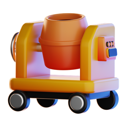 Concrete Mixer  3D Icon