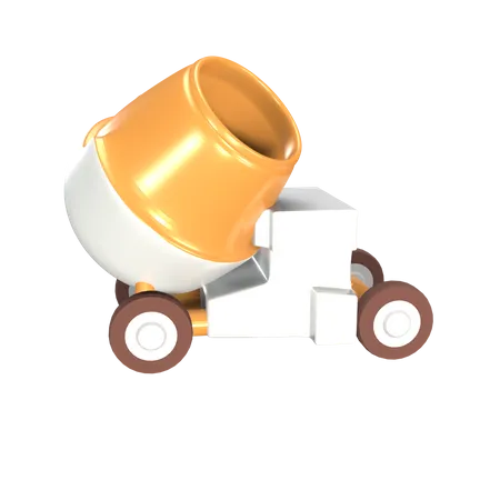 Concrete Mixer  3D Icon