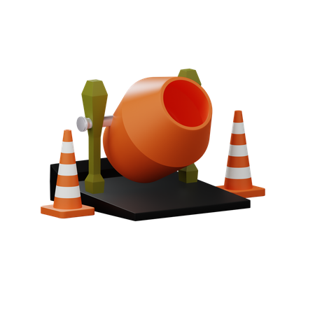 Concrete Mixer  3D Icon