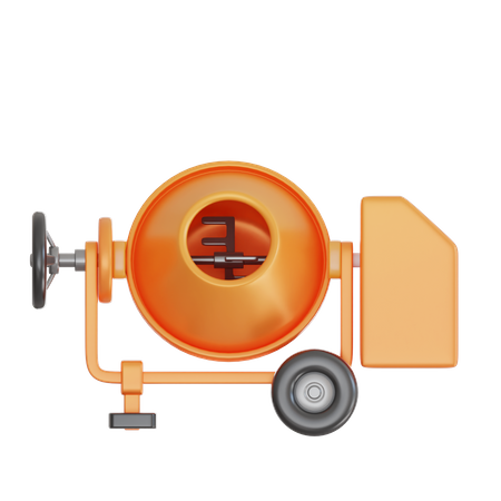 Concrete Mixer  3D Icon