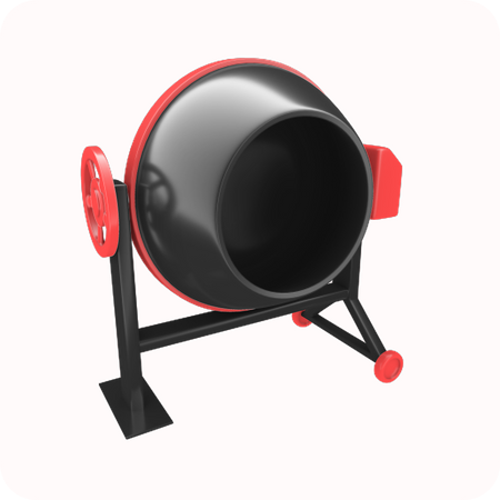 Concrete mixer  3D Icon