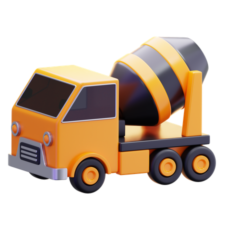 콘크리트 믹서 트럭  3D Icon