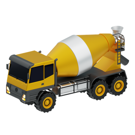 Concrete mixer truck  3D Icon