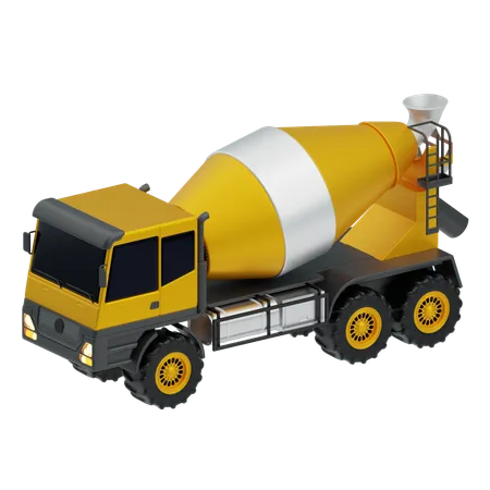 Concrete mixer truck  3D Icon