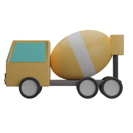 Concrete Truck  3D Icon