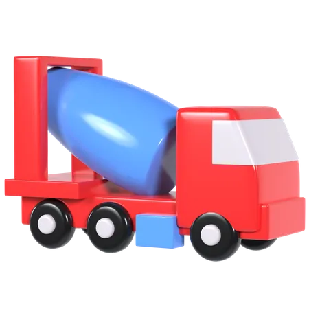 Concrete Truck  3D Illustration