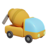 concrete truck emoji 3d