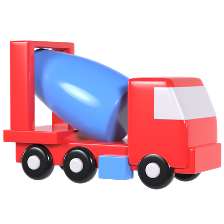 Concrete Truck 3D Illustration