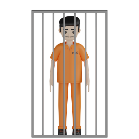 Condamné emprisonné  3D Illustration