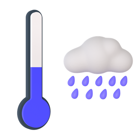 Condición de temperatura fría  3D Illustration