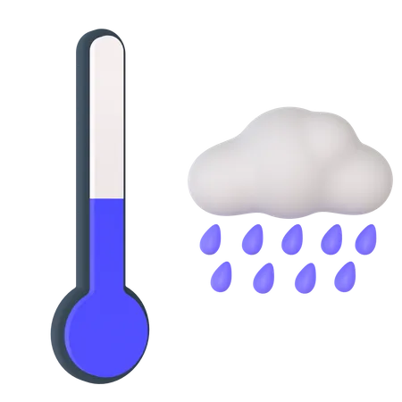 Condición de temperatura fría  3D Illustration