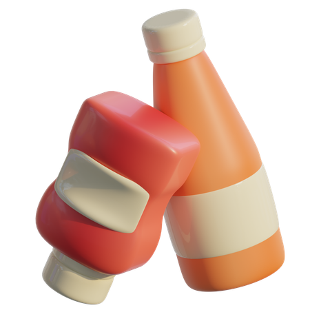 Condiments And Sauces  3D Icon