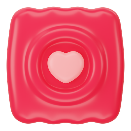 Condón rojo  3D Icon