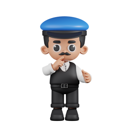 Conducteur silencieux  3D Illustration