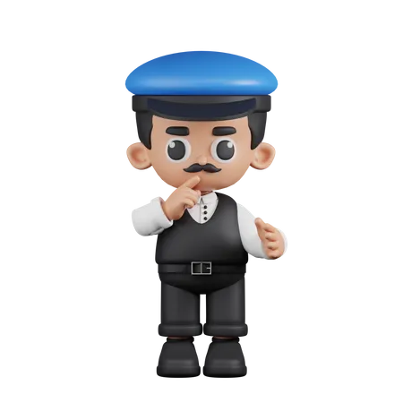 Conducteur silencieux  3D Illustration