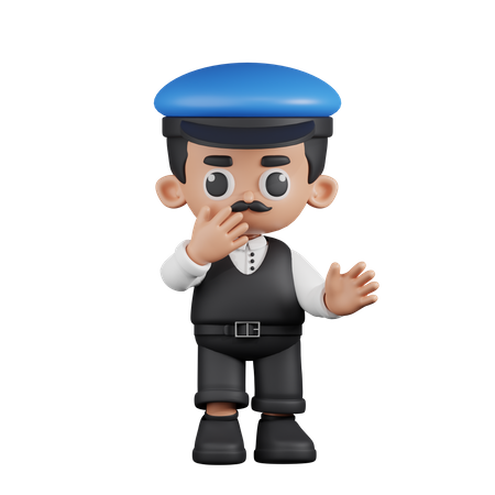 Conducteur surpris  3D Illustration