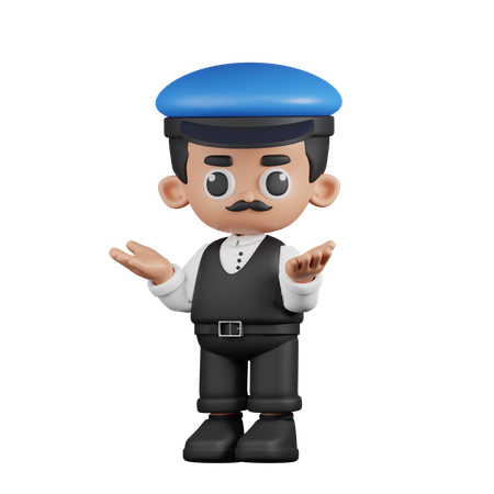 Conductor confundido  3D Illustration