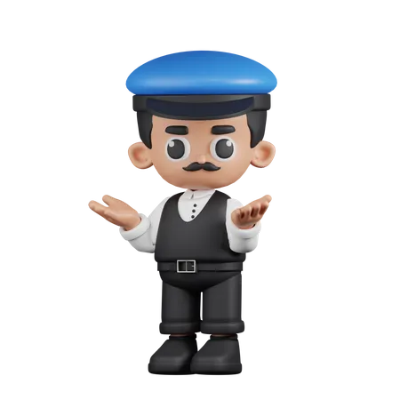 Conductor confundido  3D Illustration