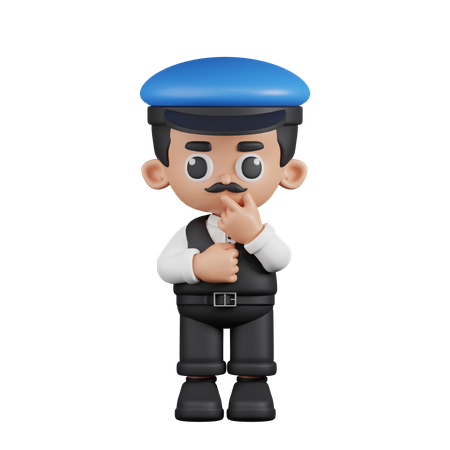 Conductor curioso  3D Illustration