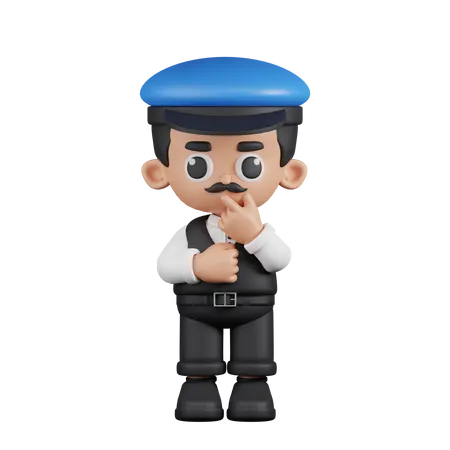 Conductor curioso  3D Illustration