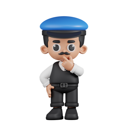 Conductor curioso  3D Illustration