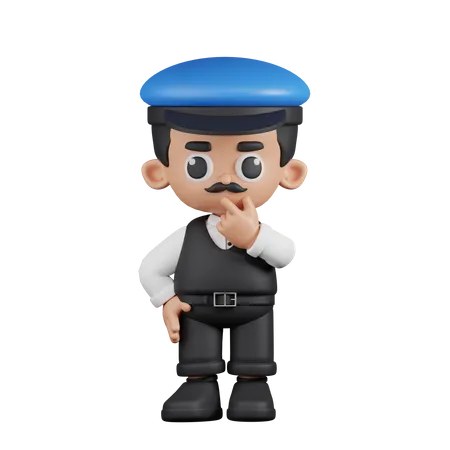 Conductor curioso  3D Illustration