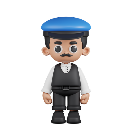 Conductor de pie  3D Illustration