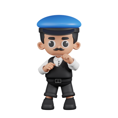 Conductor listo para luchar  3D Illustration