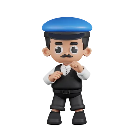 Conductor listo para luchar  3D Illustration