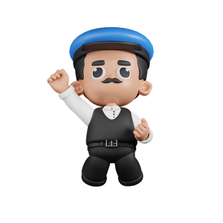 Conductor saltando en el aire  3D Icon
